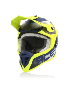 ACERBIS LINEAR Motocross Helmets Yellow Blue
