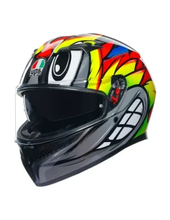 AGV K3 BIRDY 2.0 Full Face Motorcycle Helmets Grey Yellow Red