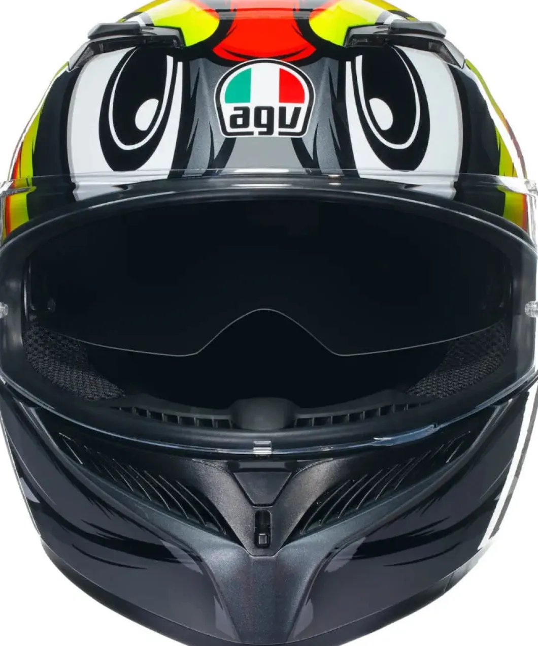 AGV K3 BIRDY 2.0 Full Face Motorcycle Helmets Grey Yellow Red