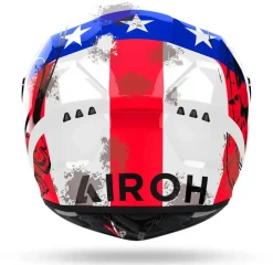 AIROH CONNOR NATION Full Face Motorcycle Helmets White Red Blue