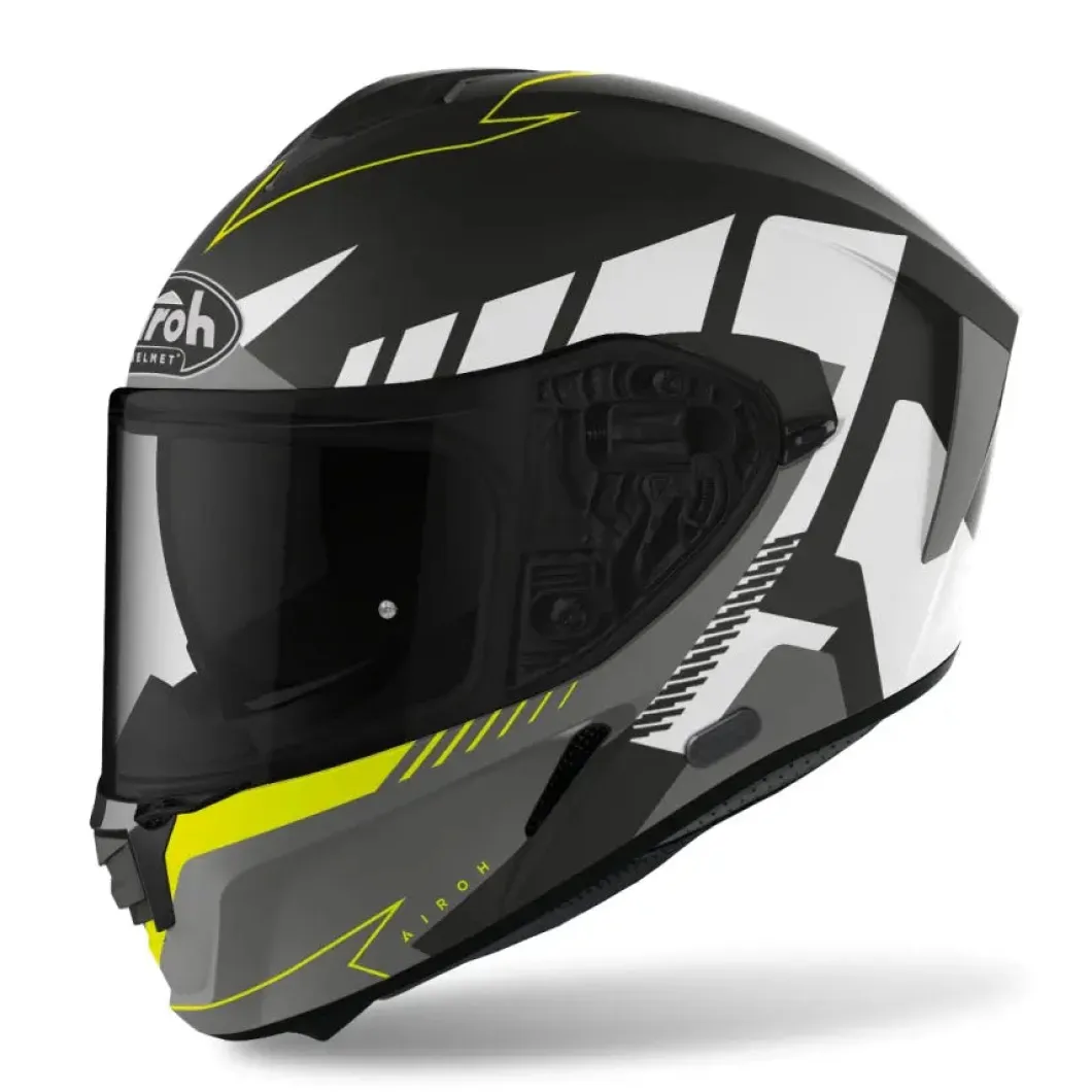 AIROH SPARK RISE Full Face Motorcycle Touring Helmets Matte Black