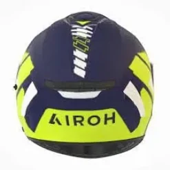 AIROH Spark Rise Full Face Motorcycle Touring Helmets Blue Yellow Matte
