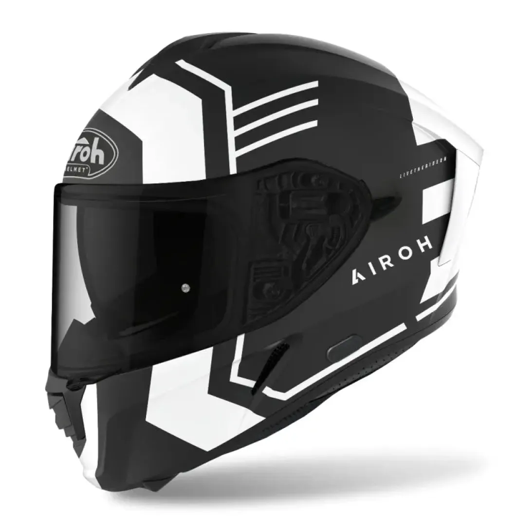 AIROH Spark Thrill Full Face Motorcycle Touring Helmets Matte Black