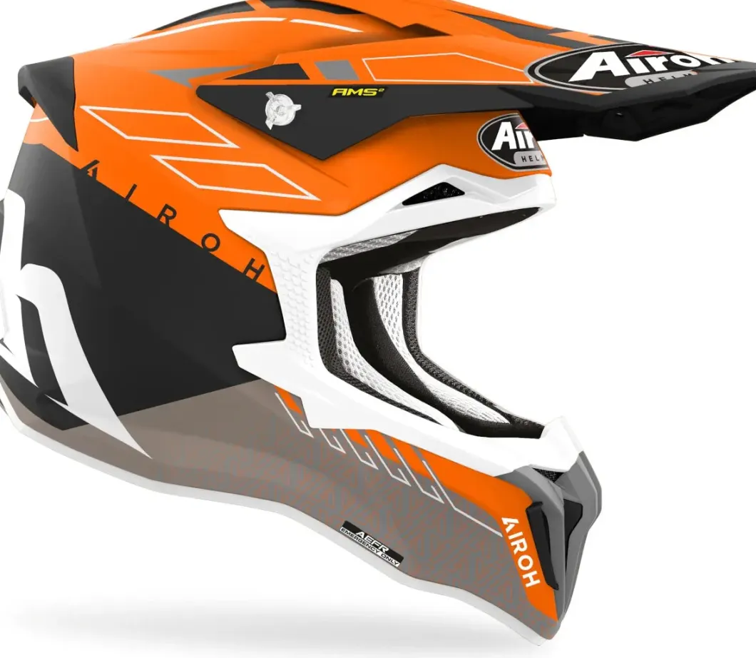 AIROH STRYCKER Motocross Off-Road Helmets Leather Orange Matte