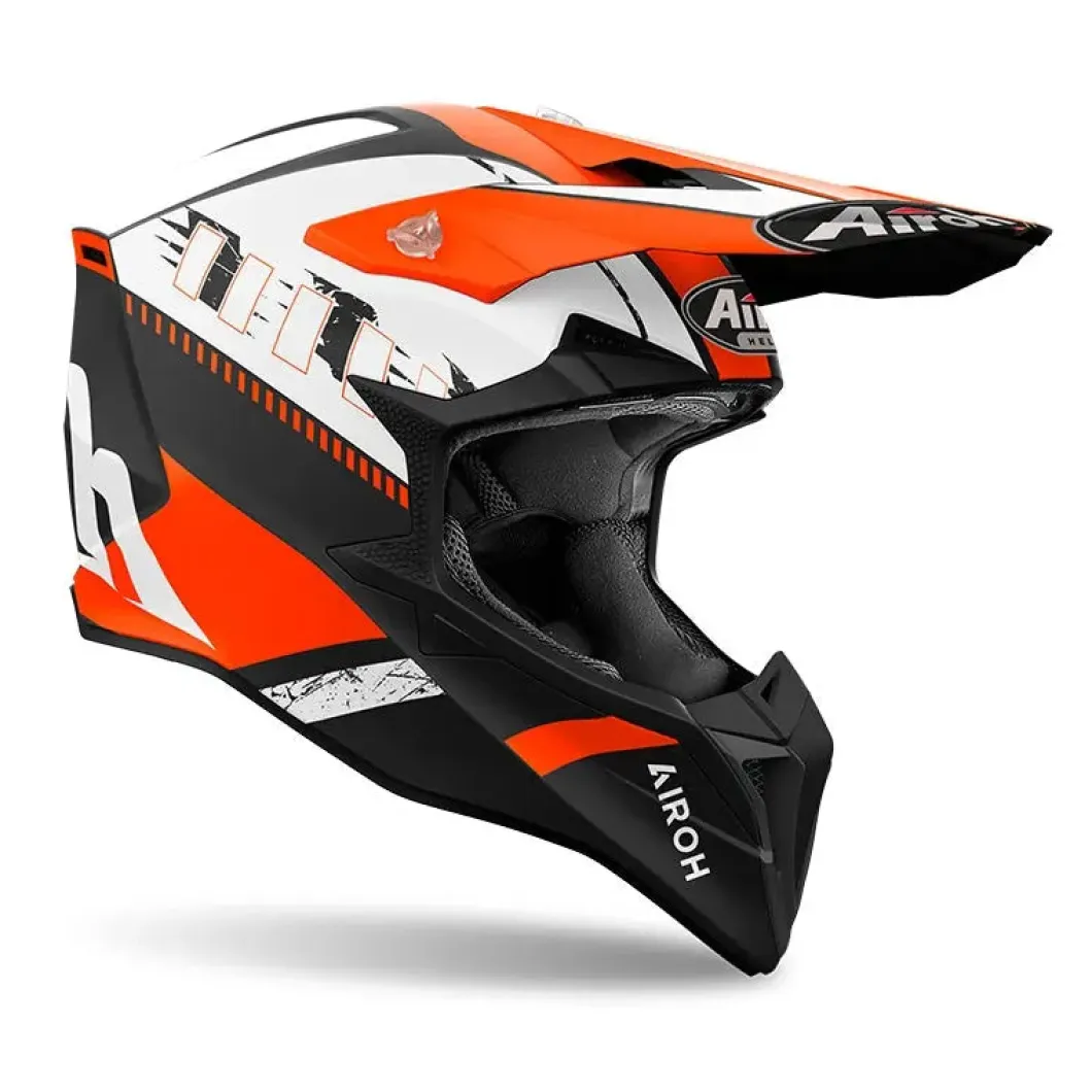 AIROH WRAAAP FEEL Motocross Motorcycle Enduro Helmets Matte Orange