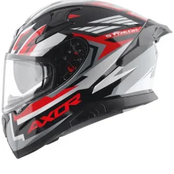 AXOR Helmets APEX STREAK CASCHI INTEGRALE NERO ROSSO