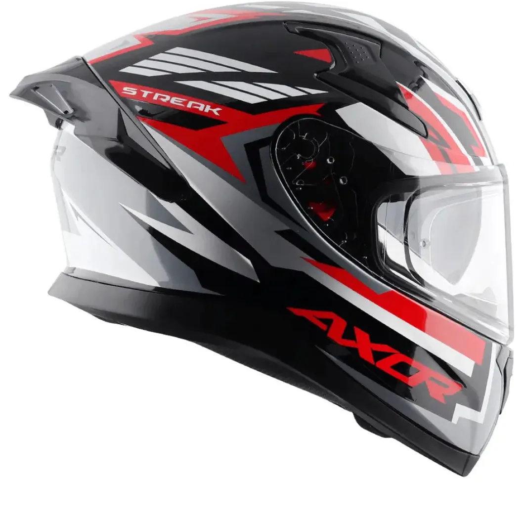 AXOR Helmets APEX STREAK CASCHI INTEGRALE NERO ROSSO