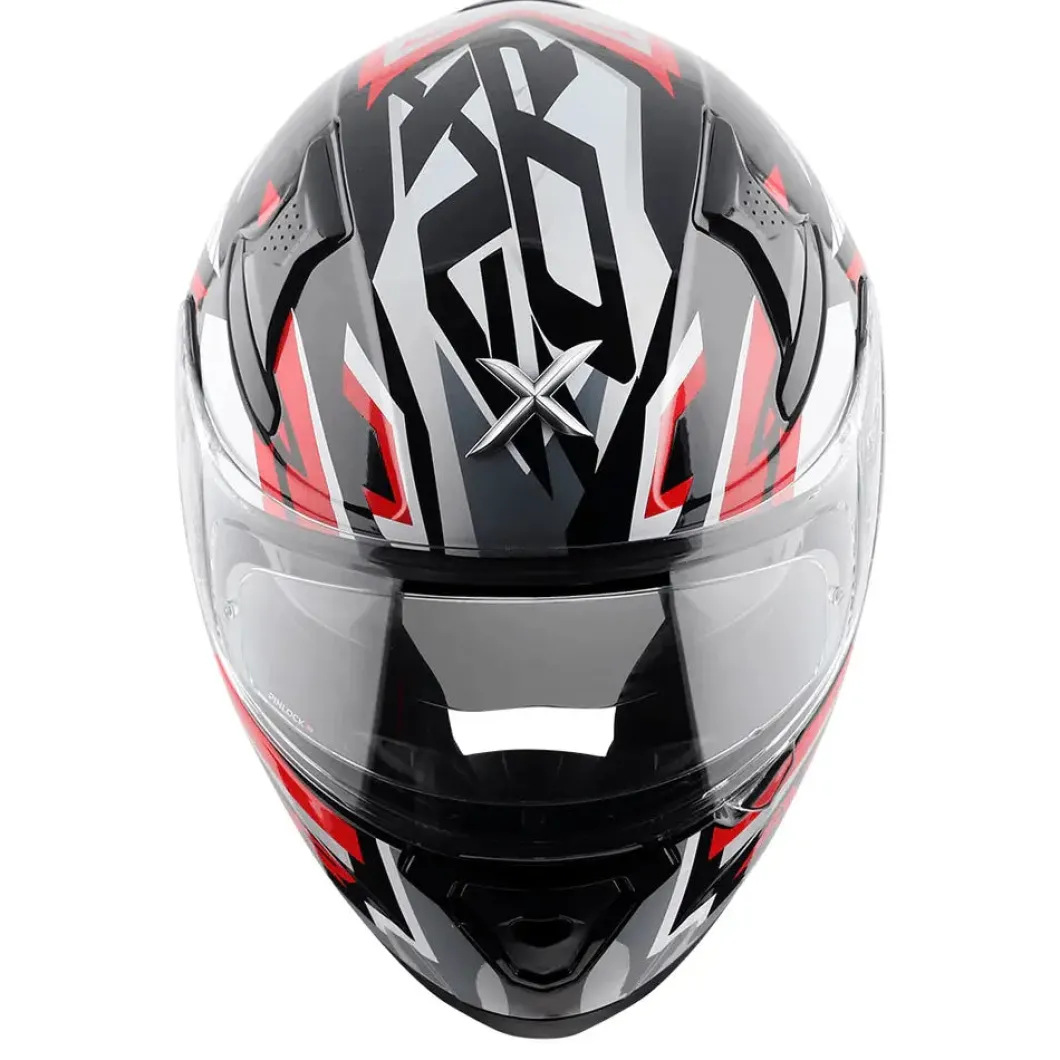 AXOR Helmets APEX STREAK CASCHI INTEGRALE NERO ROSSO