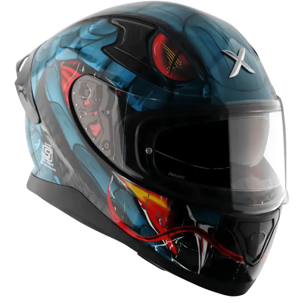 AXOR Helmets APEX VENOMOUS DV CASCHI INTEGRALE NERO BLU