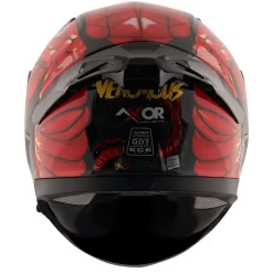 AXOR Helmets APEX VENOMOUS DV CASCHI INTEGRALE NERO ROSSO