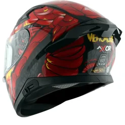 AXOR Helmets APEX VENOMOUS DV CASCHI INTEGRALE NERO ROSSO