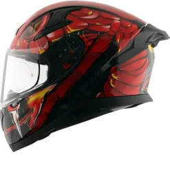 AXOR Helmets APEX VENOMOUS DV CASCHI INTEGRALE NERO ROSSO