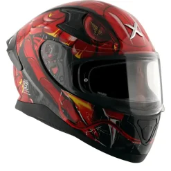 AXOR Helmets APEX VENOMOUS DV CASCHI INTEGRALE NERO ROSSO