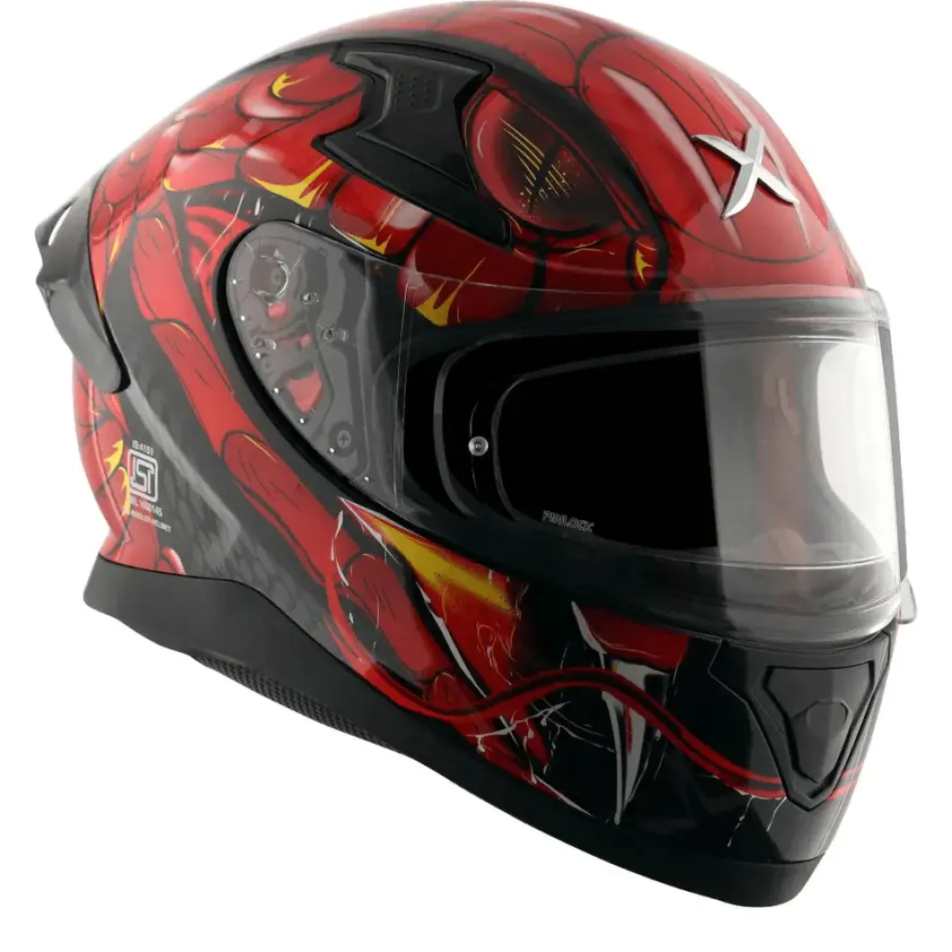 AXOR Helmets APEX VENOMOUS DV CASCHI INTEGRALE NERO ROSSO
