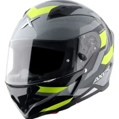 AXOR Helmets HUNTER CORNET CASCHI INTEGRALE NERO OPACO GIALLO FLUO