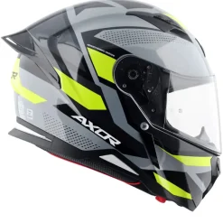 AXOR Helmets HUNTER CORNET CASCHI INTEGRALE NERO OPACO GIALLO FLUO