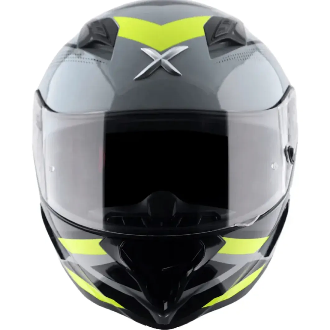 AXOR Helmets HUNTER CORNET CASCHI INTEGRALE NERO OPACO GIALLO FLUO