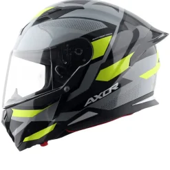 AXOR Helmets HUNTER CORNET CASCHI INTEGRALE NERO OPACO GIALLO FLUO