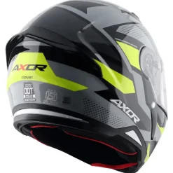 AXOR Helmets HUNTER CORNET CASCHI INTEGRALE NERO OPACO GIALLO FLUO