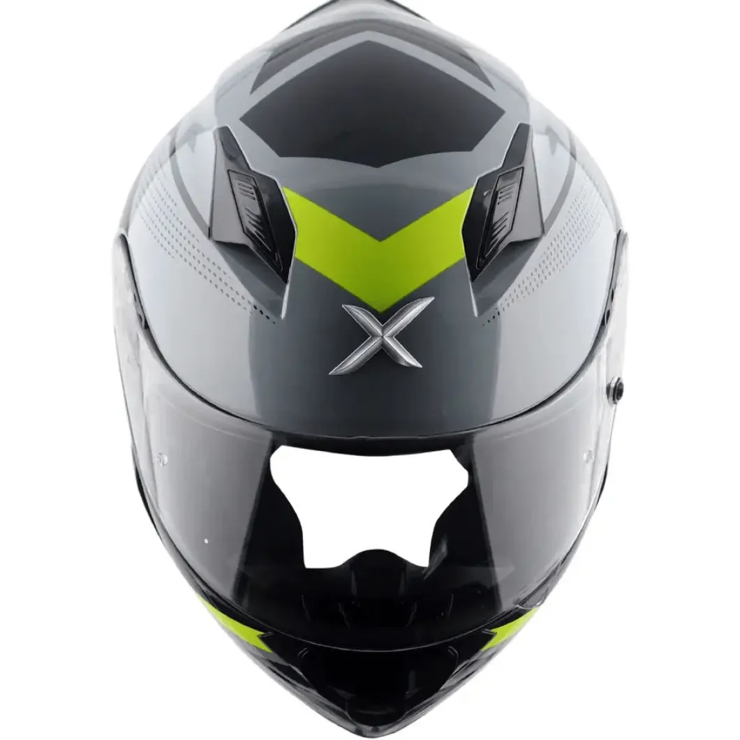 AXOR Helmets HUNTER CORNET CASCHI INTEGRALE NERO OPACO GIALLO FLUO
