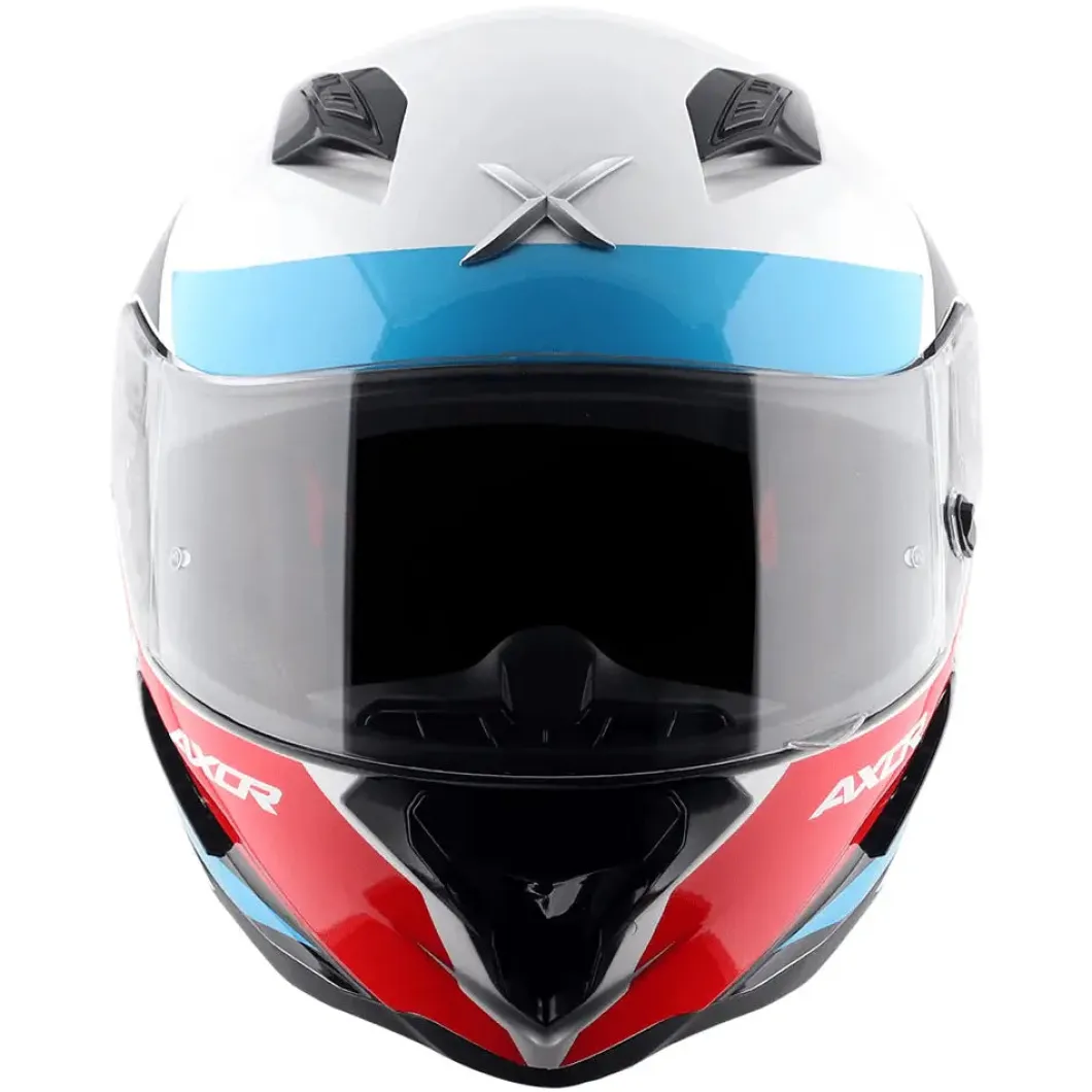 AXOR Helmets HUNTER TURBO CASCHI INTEGRALE BIANCO ROSSO