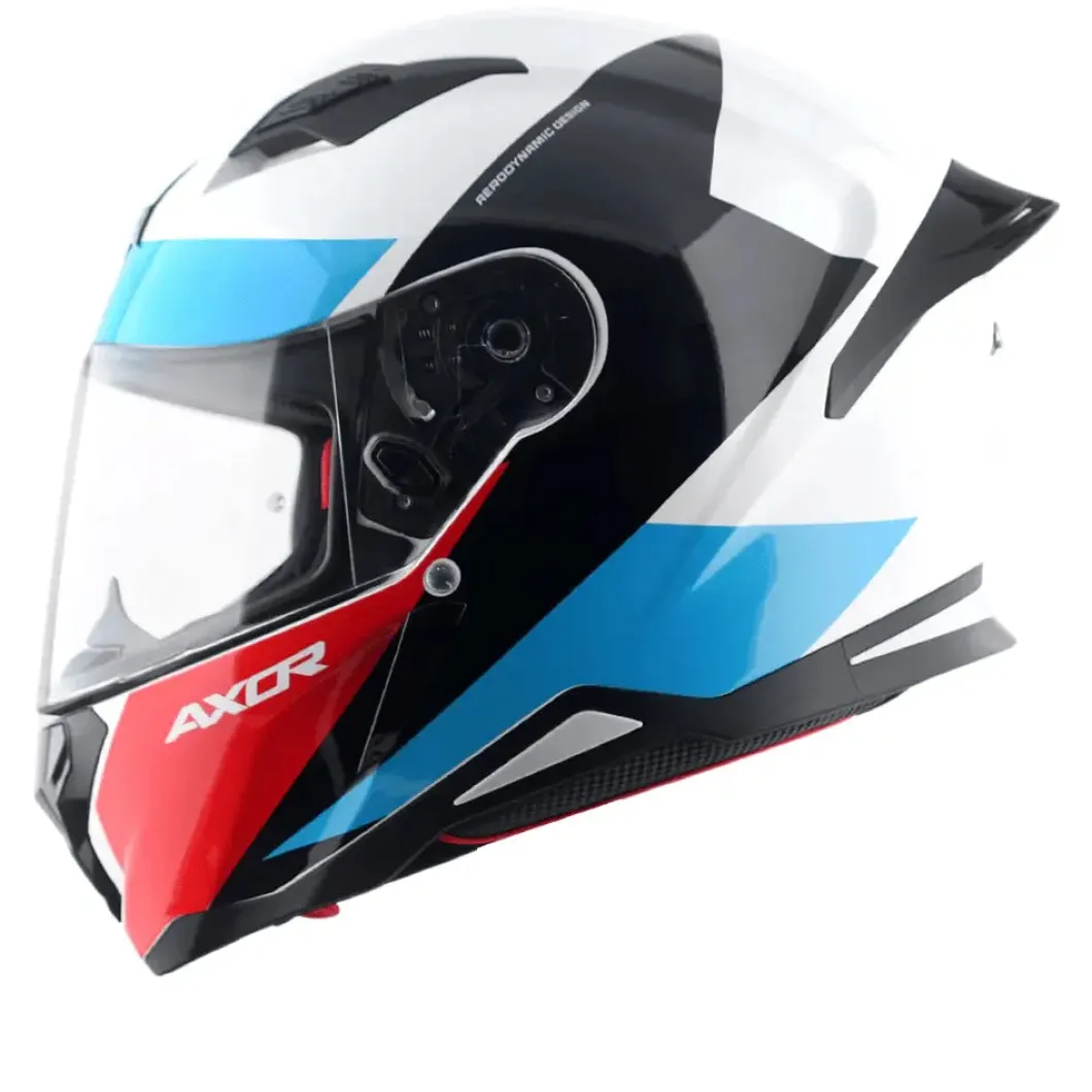 AXOR Helmets HUNTER TURBO CASCHI INTEGRALE BIANCO ROSSO
