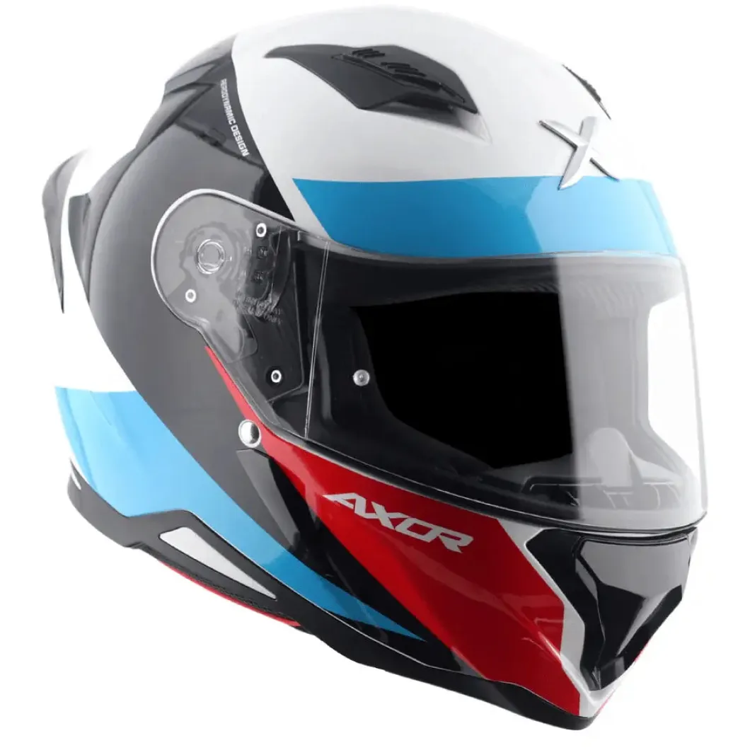 AXOR Helmets HUNTER TURBO CASCHI INTEGRALE BIANCO ROSSO