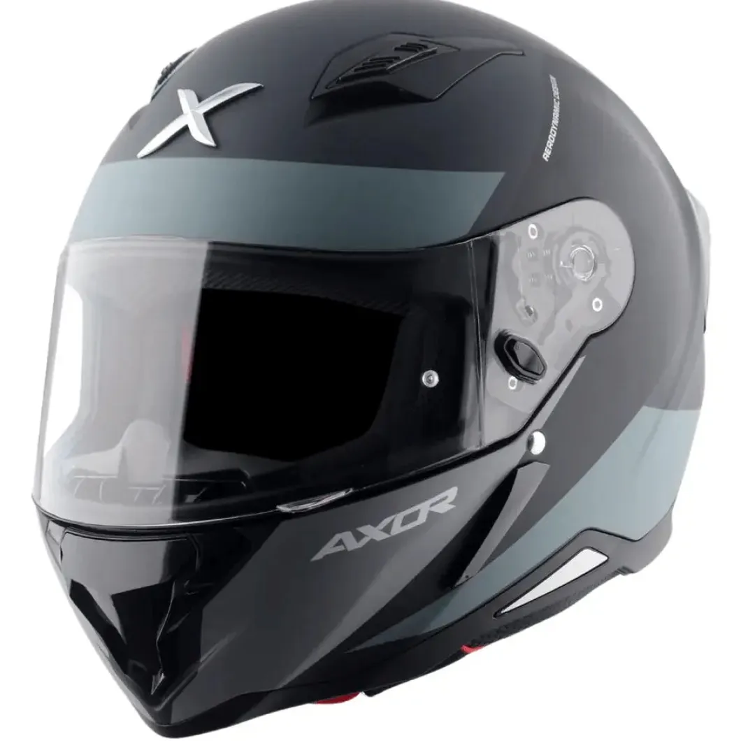 AXOR Helmets HUNTER TURBO CASCHI INTEGRALE NERO OPACO GRIGIO