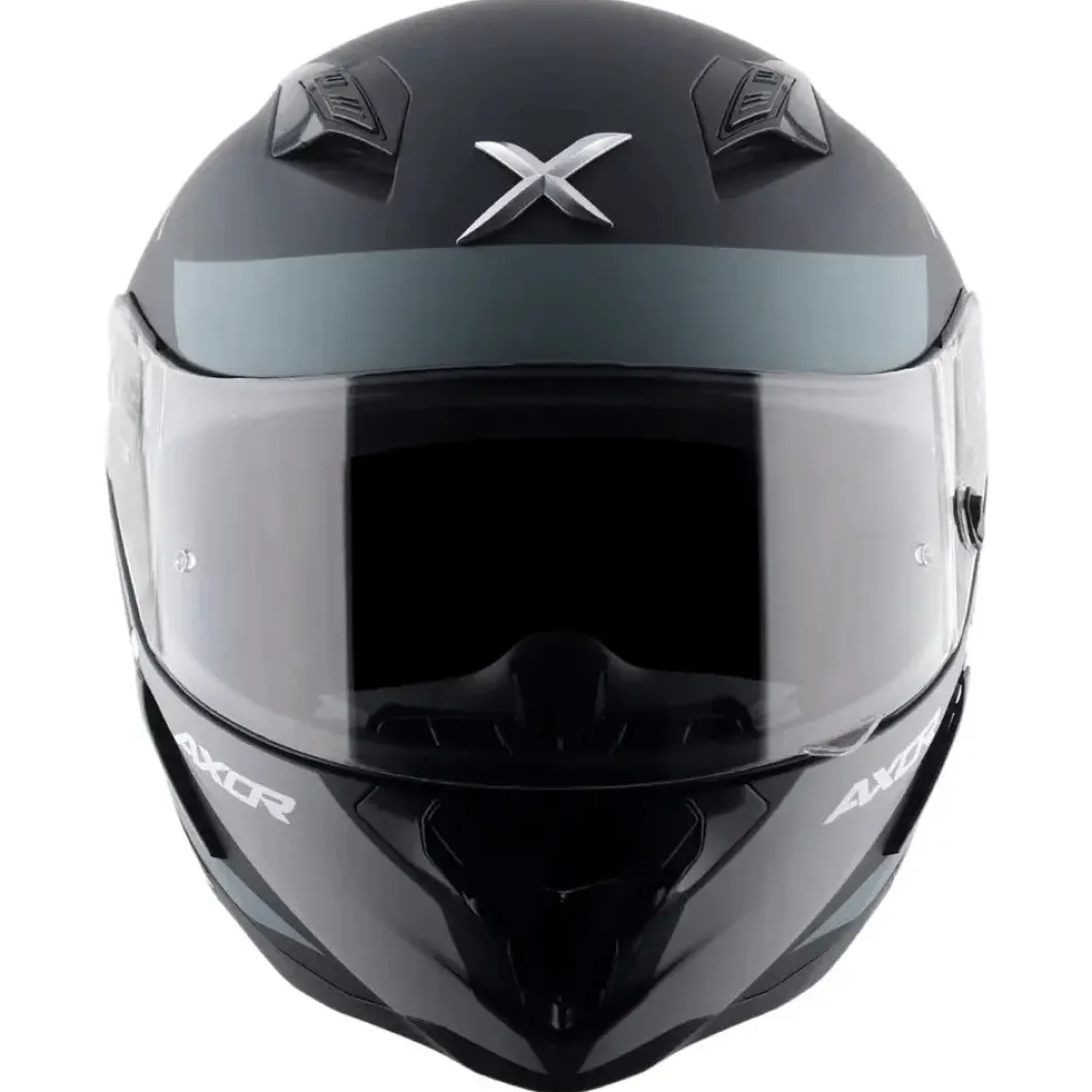 AXOR Helmets HUNTER TURBO CASCHI INTEGRALE NERO OPACO GRIGIO