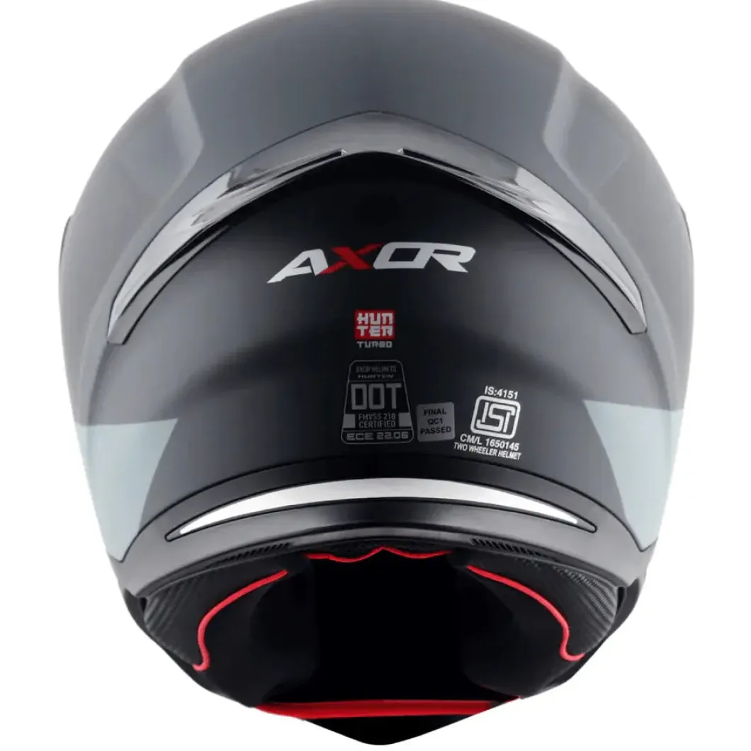 AXOR Helmets HUNTER TURBO CASCHI INTEGRALE NERO OPACO GRIGIO