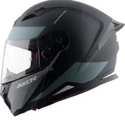 AXOR Helmets HUNTER TURBO CASCHI INTEGRALE NERO OPACO GRIGIO