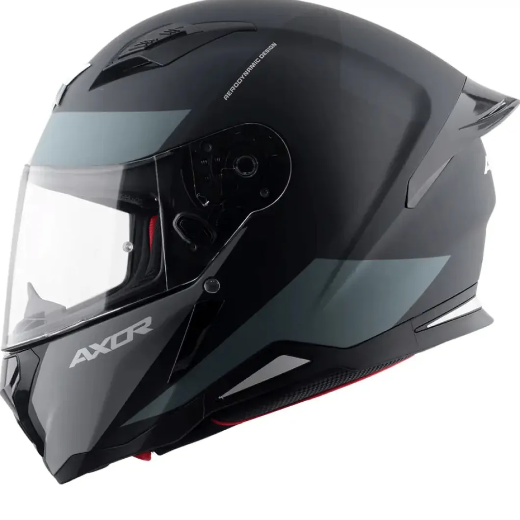 AXOR Helmets HUNTER TURBO CASCHI INTEGRALE NERO OPACO GRIGIO