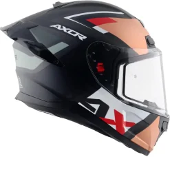 AXOR Helmets SABER X SPORTS CASCHI NERO ARANCIONE OPACO