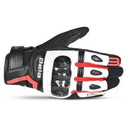 Bela Air Flow Summer Motorcycle Gloves Black / White / Red