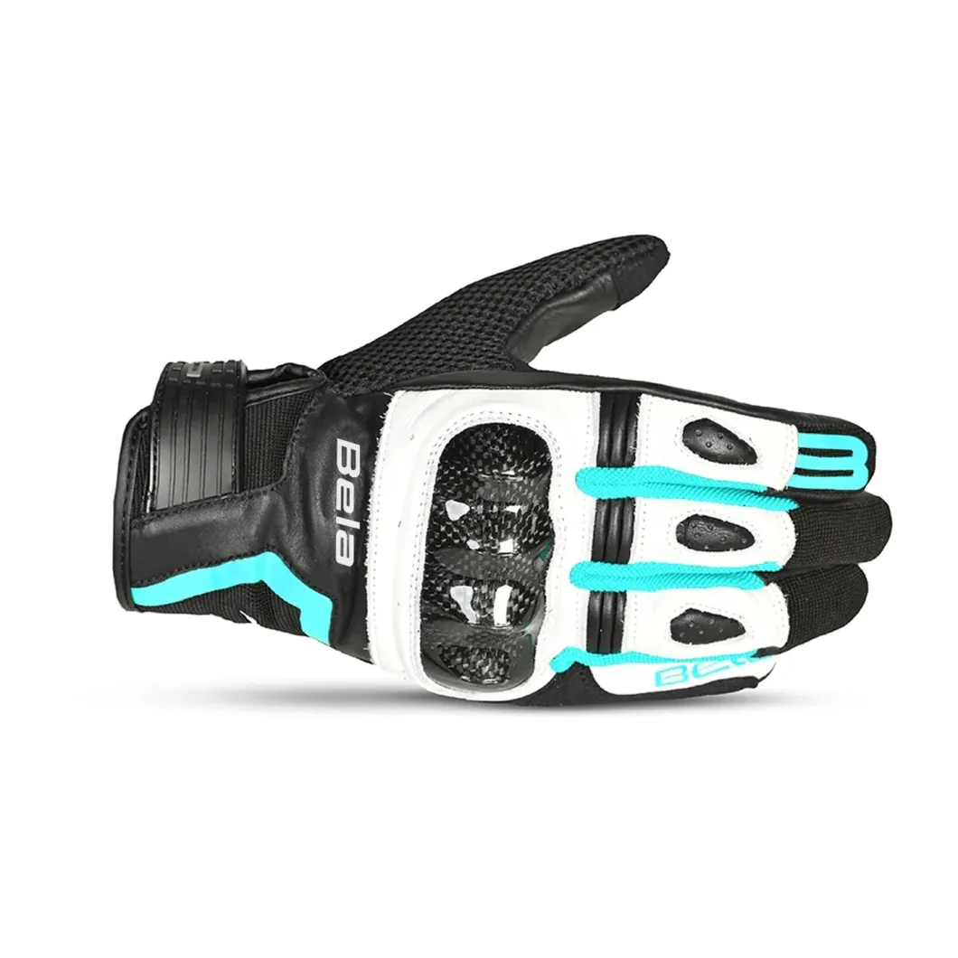 Bela Air Flow Women's Summer Motorcycle Gloves Black / Terquise