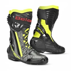 Bela Air Rider Racing Motorcycle Boots Black Yellow