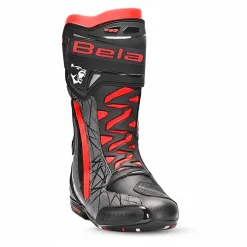 Bela Air Rider Racing Motorcycle Boots Black Grey Red