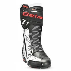 Bela Air Rider Racing Motorcycle Boots Black White