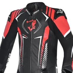Bela Aragone Black/Red Full-Length Motorcycle Suit (1 PC)