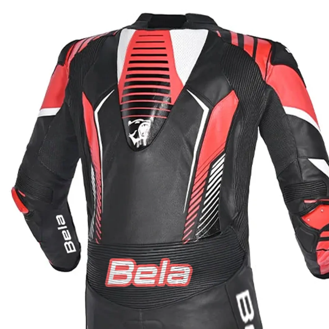 Bela Aragone Black/Red Full-Length Motorcycle Suit (1 PC)