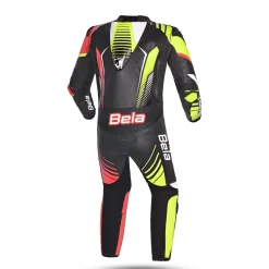 Bela Aragone Black/Red/Yellow Full-Length Motorcycle Suit (1 PC)