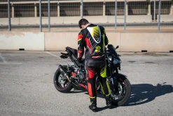 Bela Aragone Black/Red/Yellow Full-Length Motorcycle Suit (1 PC)