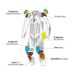 BELA ARAGONE 1 PC TUTA DI MOTO NERO