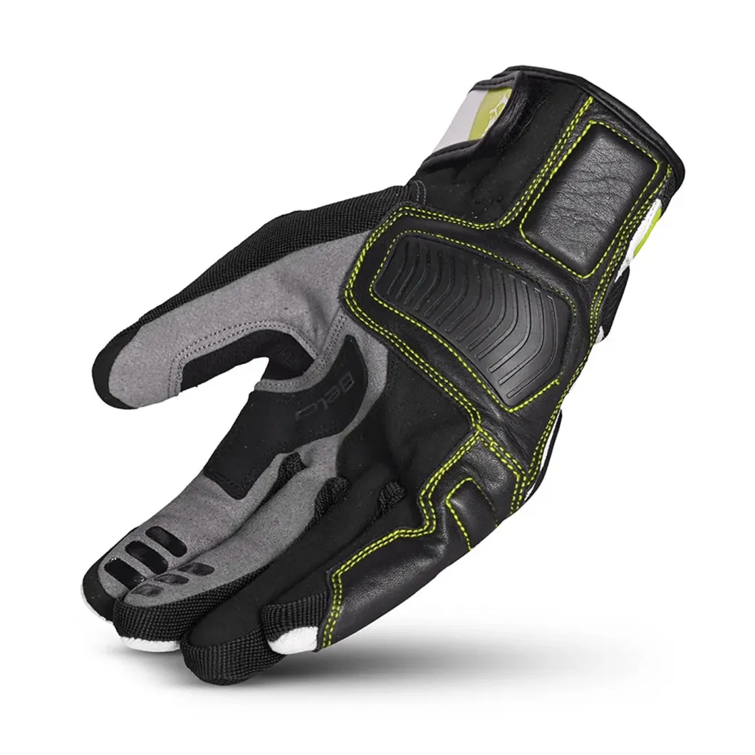 Bela Arizona Summer Gloves Black / White / Fluorescent Yellow