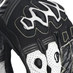 BELA ARMOUR PRO GUANTI DI MOTO UOMO CORTA NERO BLANCO