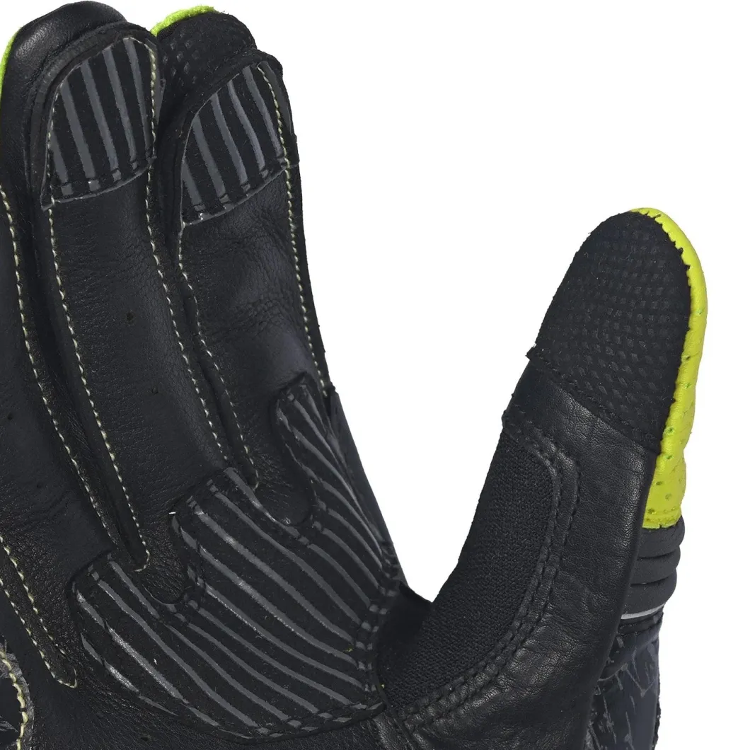 BELA ARMOUR PRO GUANTI DI MOTO UOMO CORTA NERO GIALLO FLUO