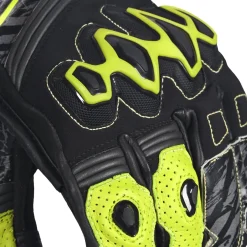 BELA ARMOUR PRO GUANTI DI MOTO UOMO CORTA NERO GIALLO FLUO
