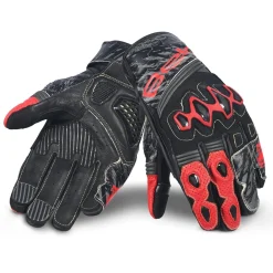 BELA ARMOUR PRO GUANTI DI MOTO UOMO CORTA NERO ROSSO