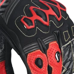 BELA ARMOUR PRO GUANTI DI MOTO UOMO CORTA NERO ROSSO