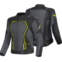 BELA ARTREX AIR 2.0 GIACCA DI MOTO NERO GRIGIO GIALLO FLUO